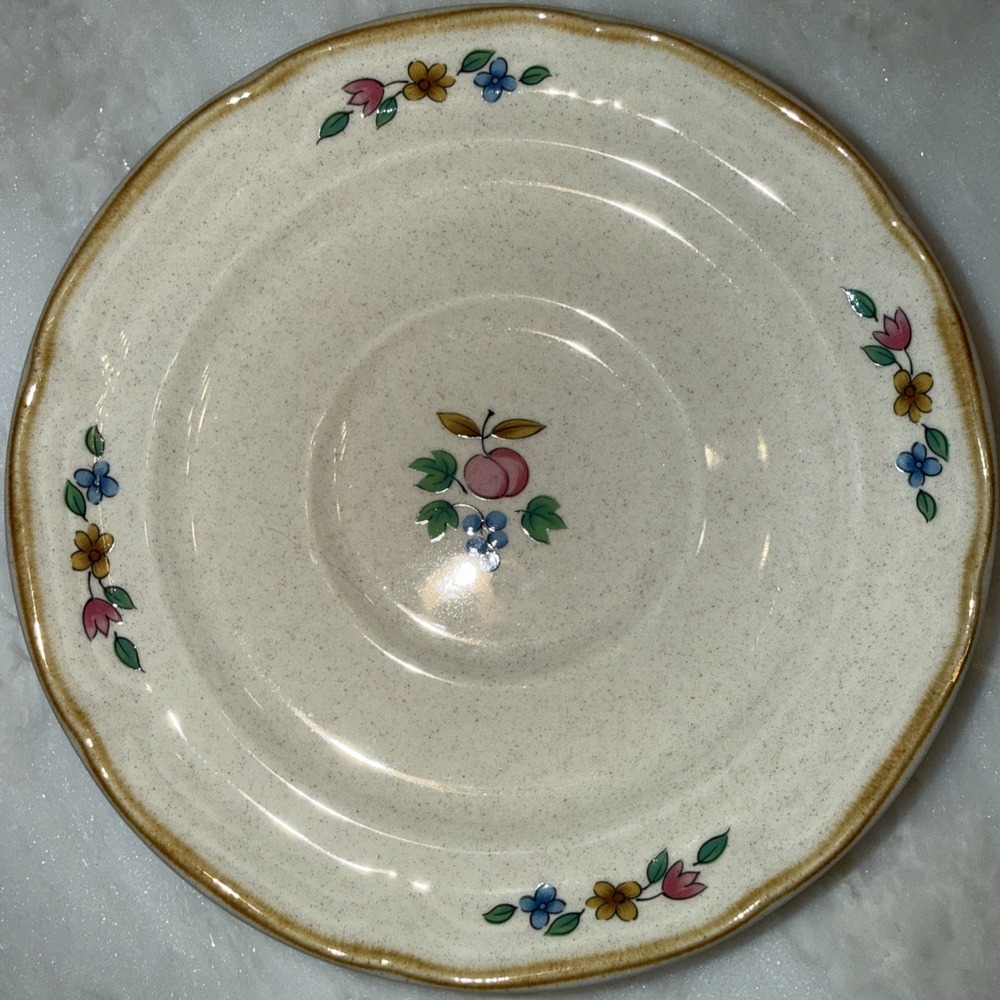 Vintage Heartland International Tableworks Stoneware Japan Saucers; Set of 2